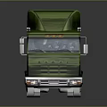 Green Heavy Duty Truck With Cab Over Design And Multiple Wheels