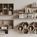 Wall Shelf Bookshelf 3d model