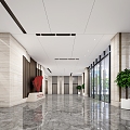 Modern Office Hall 3d model