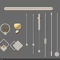 Modern White Wall Lamps with Various Shapes Gold Accents and Circular Square Linear Designs