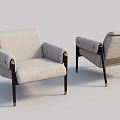 Elegant Modern Dining Chairs With Light Gray Fabric Armrests And Black Metal Legs