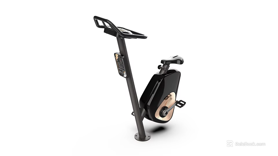 Modern Exercise Bike For Home Fitness Training With Ergonomic Design And Digital 3d model 