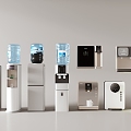 Direct drinking machine tea bar machine water purifier wall-mounted water dispenser coffee machine pipeline machine wall-mounted combination 3d model