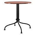 Modern Round Dining Table With White Surface And Black Metal Legs Design 3d model