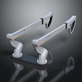 Silver Water Vehicle With Dual Arm Like Structure And Reflective Base Design
