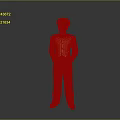 Animated 3D Character Model With Black Short Hair Green Outfit And Blue Shoes Standing Pose