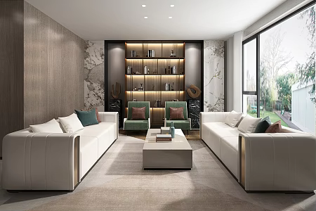 modern living room living room sofa 3d model