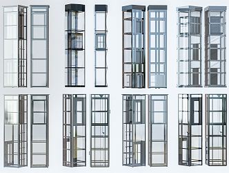 Modern Elevator Sightseeing Elevator Steel Frame Elevator Room Glass Elevator Lift 3d model