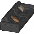 Modern Mid-Ancient Multiplayer Sofa 3d model