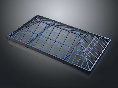 Durable Steel Frame Structure For Industrial Construction Equipment Systems Components 3d model