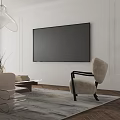 Modern Living Dining Room Interior With White Bookshelves Beige Sofa And Wooden Coffee Table