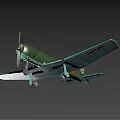 Vintage Green Fighter Aircraft With Propeller Landing Gear And Wing Insignia In Flight