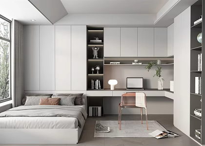 Modern Tatami Bedroom 3d model