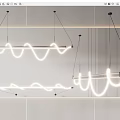 Modern LED Pendant Lights With Wave Design For Minimalist Interior Ceiling