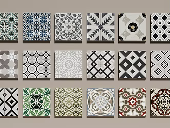 Stone mosaic floor tile mosaic floor tile 3d model
