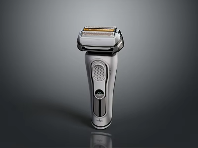 Modern Electric Shaver Design With Sleek Metal Body And Precision Shaving Head 3d model