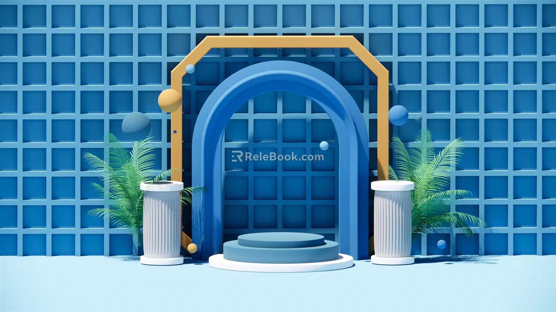 Modern Meichen e-commerce Meichen background 3d model