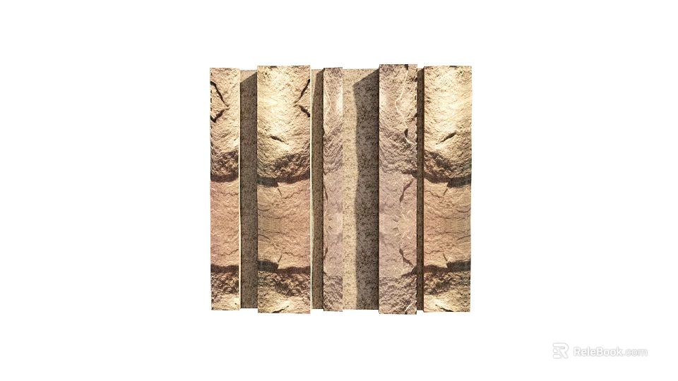 Natural Stone Wall Panels With Textured Rustic Surface For Interior Decorative Use 3d model 