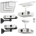 Epson Projectors Various Models With Wall Mount And Ceiling Bracket Installations