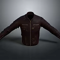 Brown Leather Jacket With Zipper Design For Casual Daily Fashionable Wear