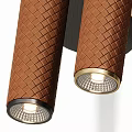 Modern Wall Sconce Design With Brown Braided Shade And Gold Black Metal Base