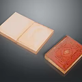 Decorative Furniture Storage Boxes In Light And Red Wooden Design