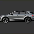 Audi Silver SUV With Modern Sleek Design LED Headlights And Reflective Body