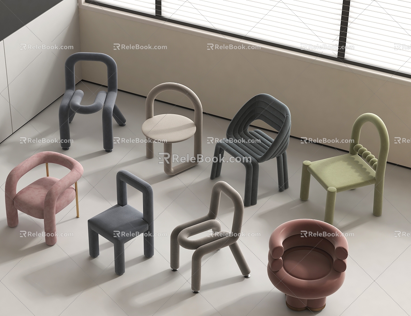 Children's Chair Children's Leisure Chair 3d model