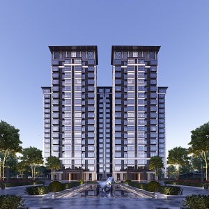 New Chinese residential building 3d model