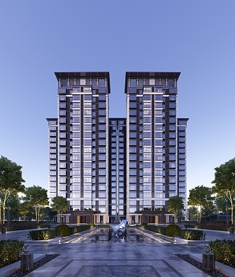 New Chinese residential building 3d model