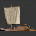 Modern Sailing Cartoon Sailing 3d model