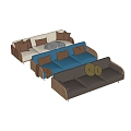 Modern Multiplayer Sofa 3d model