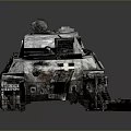 Military Tank With Camouflage Paint Turret Tracks Armor And Detailed Exterior Design