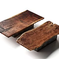 Middle Ancient Tea Table Log Tea Table Large Board Table Coffee Table 3d model