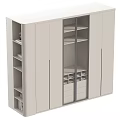 Modern Wardrobe Design With Sliding Glass Doors Wooden Shelves And Storage Drawers
