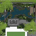 Serene Courtyard Garden With Koi Pond Rockery Lush Greenery And Seating Area