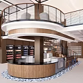 Supermarket Department Store With Modern Interior And Well Organized Shelves Displaying Various Products