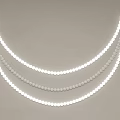 White String Wall Lights With Multiple Curved Layers For Indoor Decoration 3d model