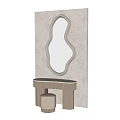 Modern Dressing Table Dressing Stool Combination 3d model