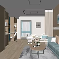 Modern Nursing Room Interior With Bed Sofa Coffee Table And Wooden Cabinets
