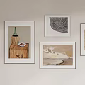 Diverse Framed Artworks Hanging On Wall With Various Styles And Designs
