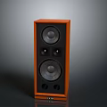 High Performance Wooden Speaker With Dual Large Cones And Small Tweeters For Home Audio System