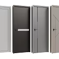 Modern Hinged Doors With Various Colors And Different Design Styles For Home Interior 3d model