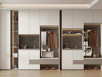 Modern Home Shoe Cabinet 3d model