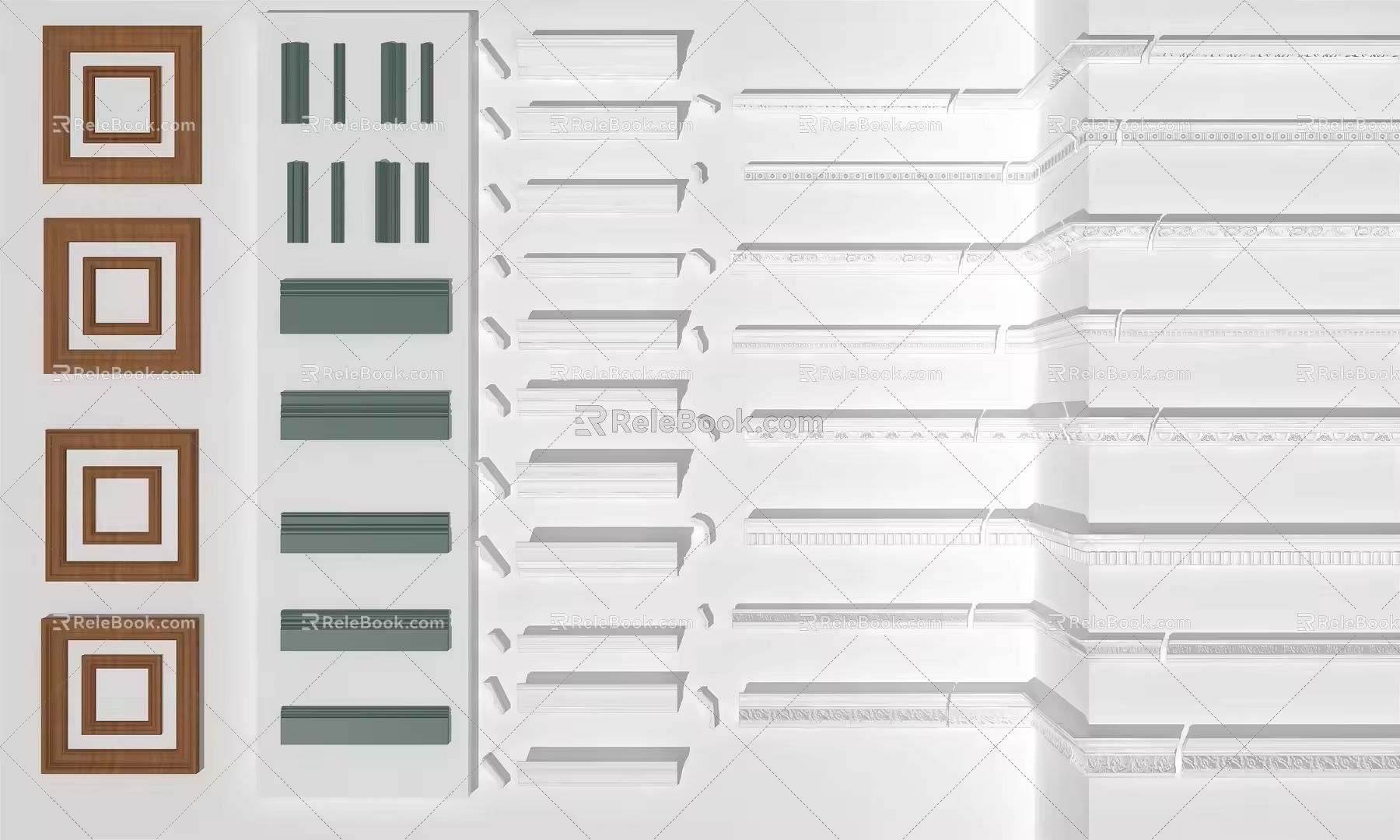 European-style Corner Line Corner Line 3d model