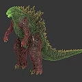 Legendary Giant Reptilian Beast Godzilla Inspired Monster With Spiked Dorsal Fins And Rough Scaly Skin