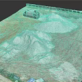 Building Site With Sand Piles Soil And Fenced Area On Construction Ground