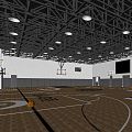 Modern Basketball Court Basketball Gymnasium Sports Stadium Basketball Rack Basket Basketball Game Stadium 3d model