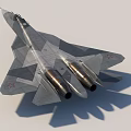 Modern Stealth Fighter Jet Front View With Cockpit Landing Gear And Sleek Fuselage Design
