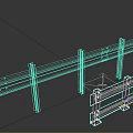 Different Types of Guardrails Including Gray Metal and Orange Horizontal Bar Designs with Support Posts